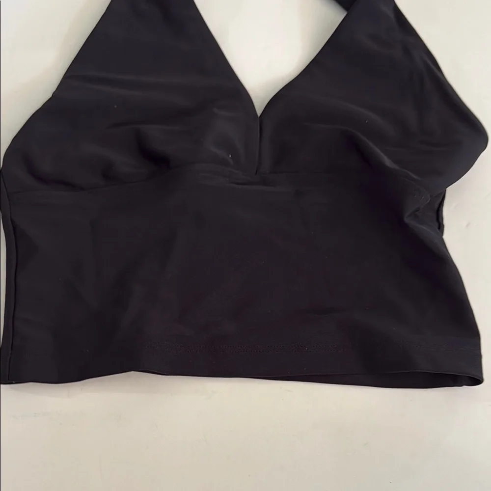 Katrina Black Halter girls  dance Top size youth Large